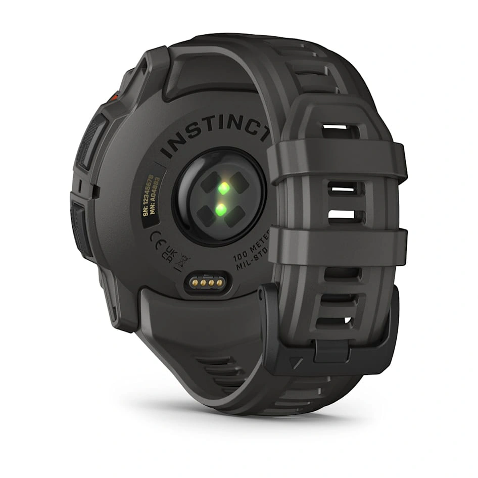 Умные часы Garmin Instinct 3 50mm, Solar, Black with Charcoal Silicone Band (010-02935-00). Фото 5