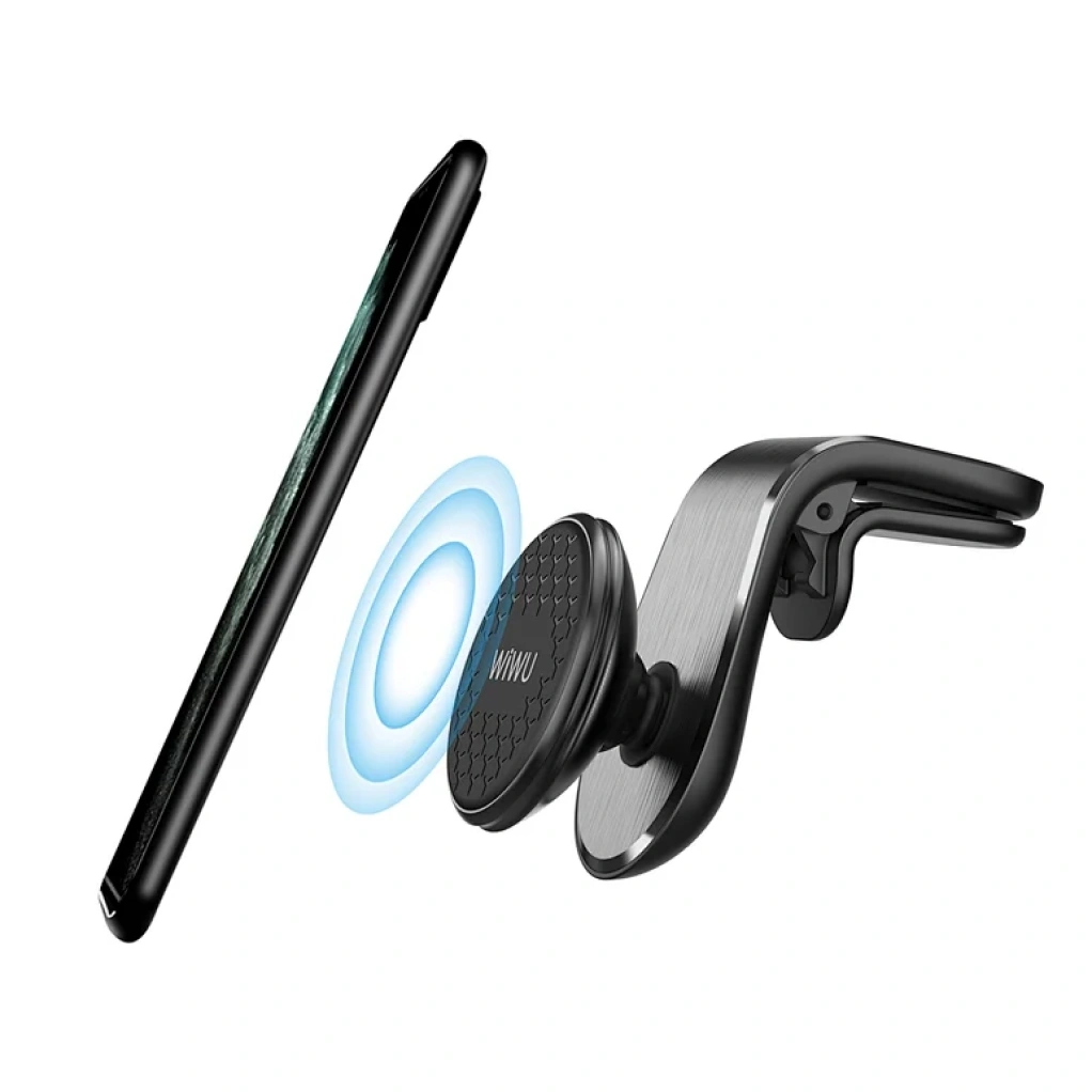 Держатель Wiwu CH006 Car Mount Magnetic Mobile Phone Holder for Car, Чёрный. Фото 3