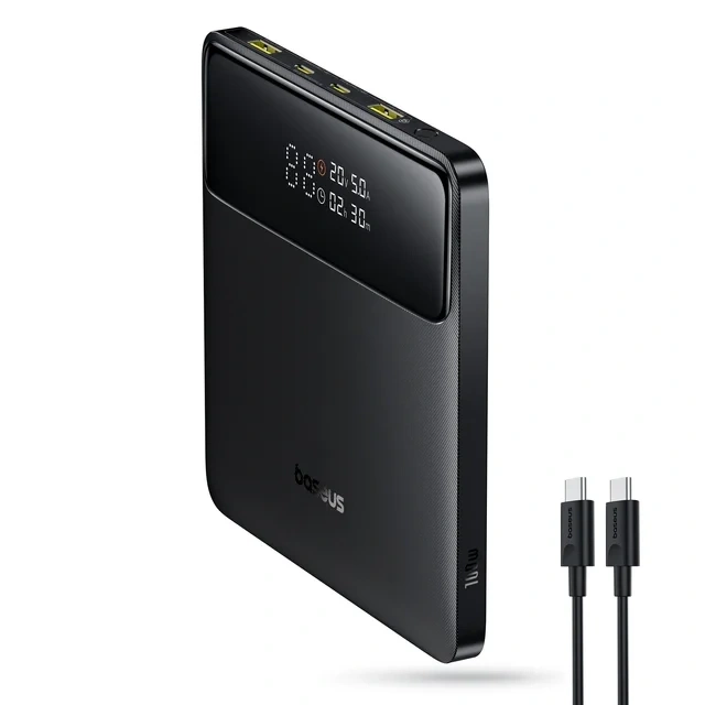 Внешний аккумулятор Baseus H1 Fast Charging Power Bank with Digital Display 20000mAh 100W, Чёрный (P10021604123-00). Фото 1
