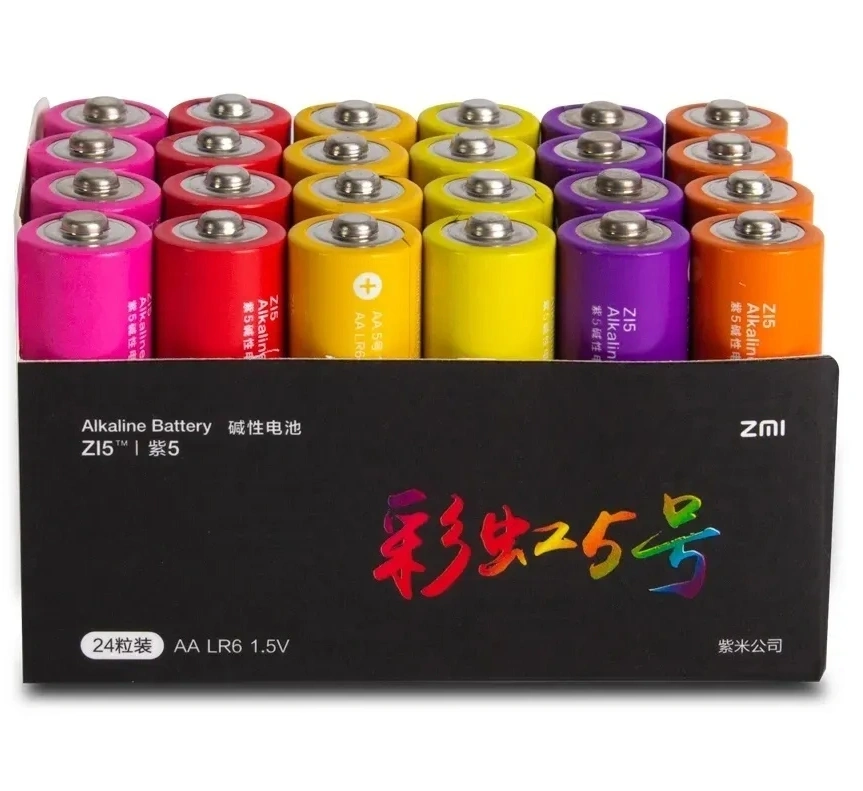Батарейки ZMi Rainbow ZI5 типа AA 24шт. 1.5V. Фото 2