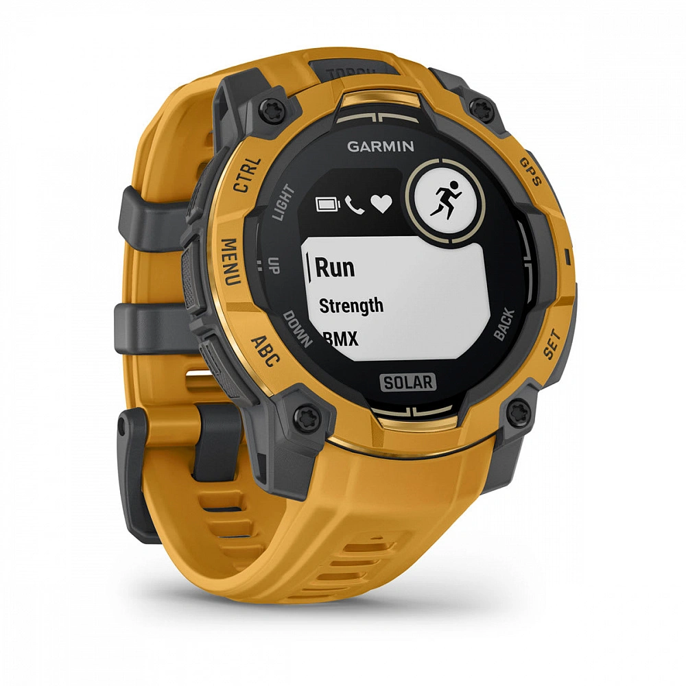 Умные часы Garmin Instinct 3 45mm, Solar, Оранжевые (Sunburst/Gray) (010-02934-42). Фото 2
