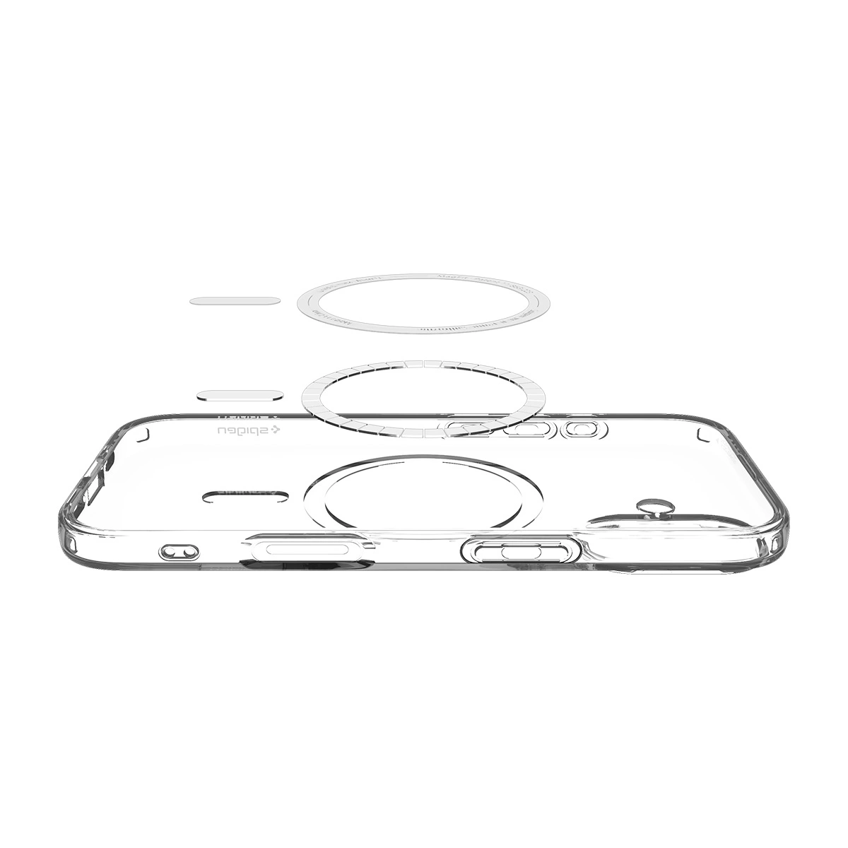 Накладка Spigen Liquid Crystal (MagSafe) для iPhone 17, Clear White (ACS10397). Фото 5