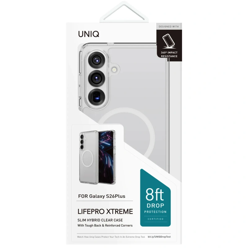 Накладка Uniq LifePro Xtreme Clear (MagSafe) для Samsung Galaxy S26, Crystal Clear (GS26HYB-LPRXMCCLR). Фото 3