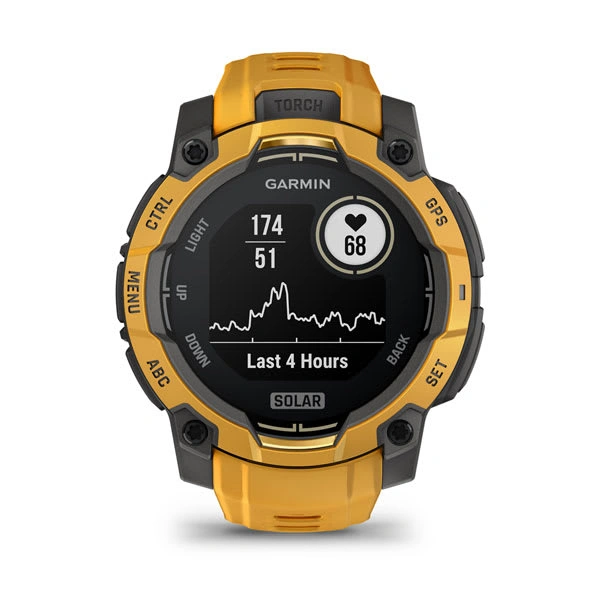 Умные часы Garmin Instinct 3 45mm, Solar, Оранжевые (Sunburst/Gray) (010-02934-42). Фото 3