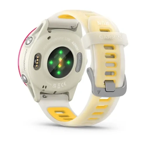 Умные часы Garmin Forerunner 570 42mm Raspberry Aluminum with Translucent Bone/Mango (010-02970-42). Фото 5