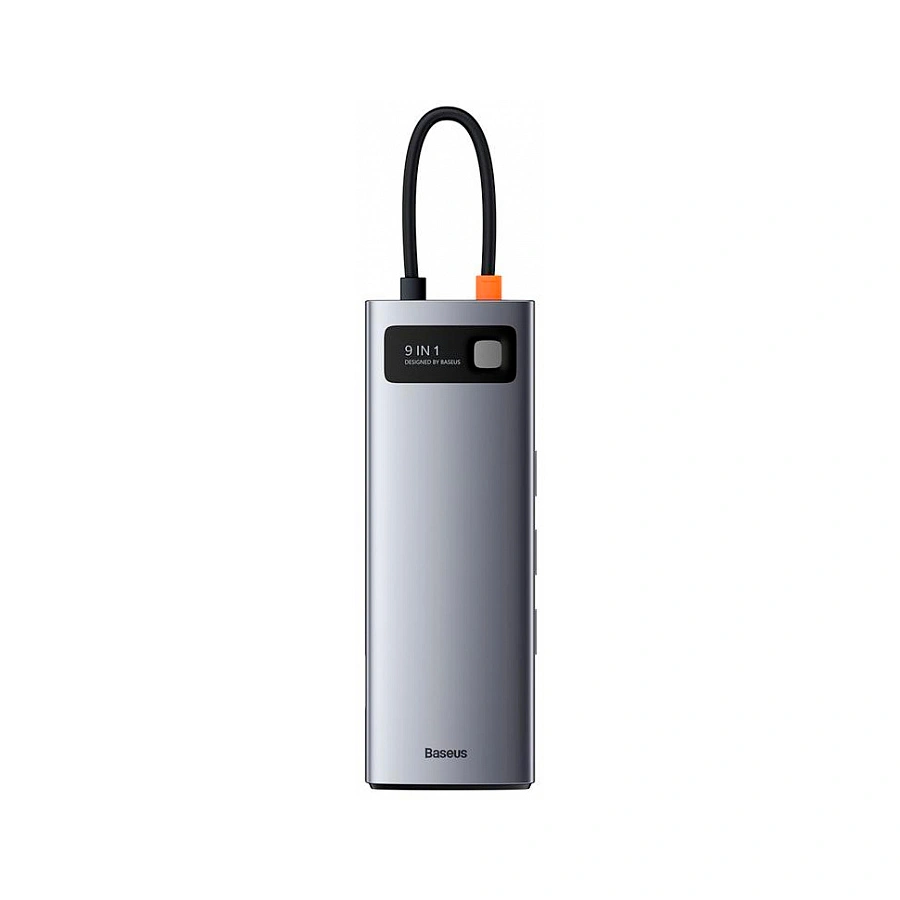 Хаб Baseus Metal Gleam Series 9-in-1, Space Grey (CAHUB-CU0G). Фото 1
