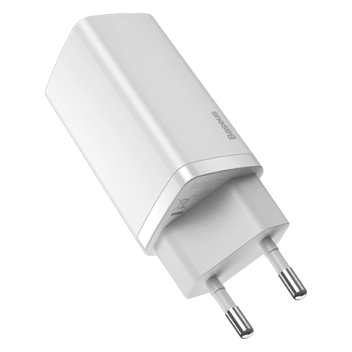 Сетевое зарядное устройство Baseus Palm Fast Charger C+U 30W, White (P1011160A213-00). Фото 2