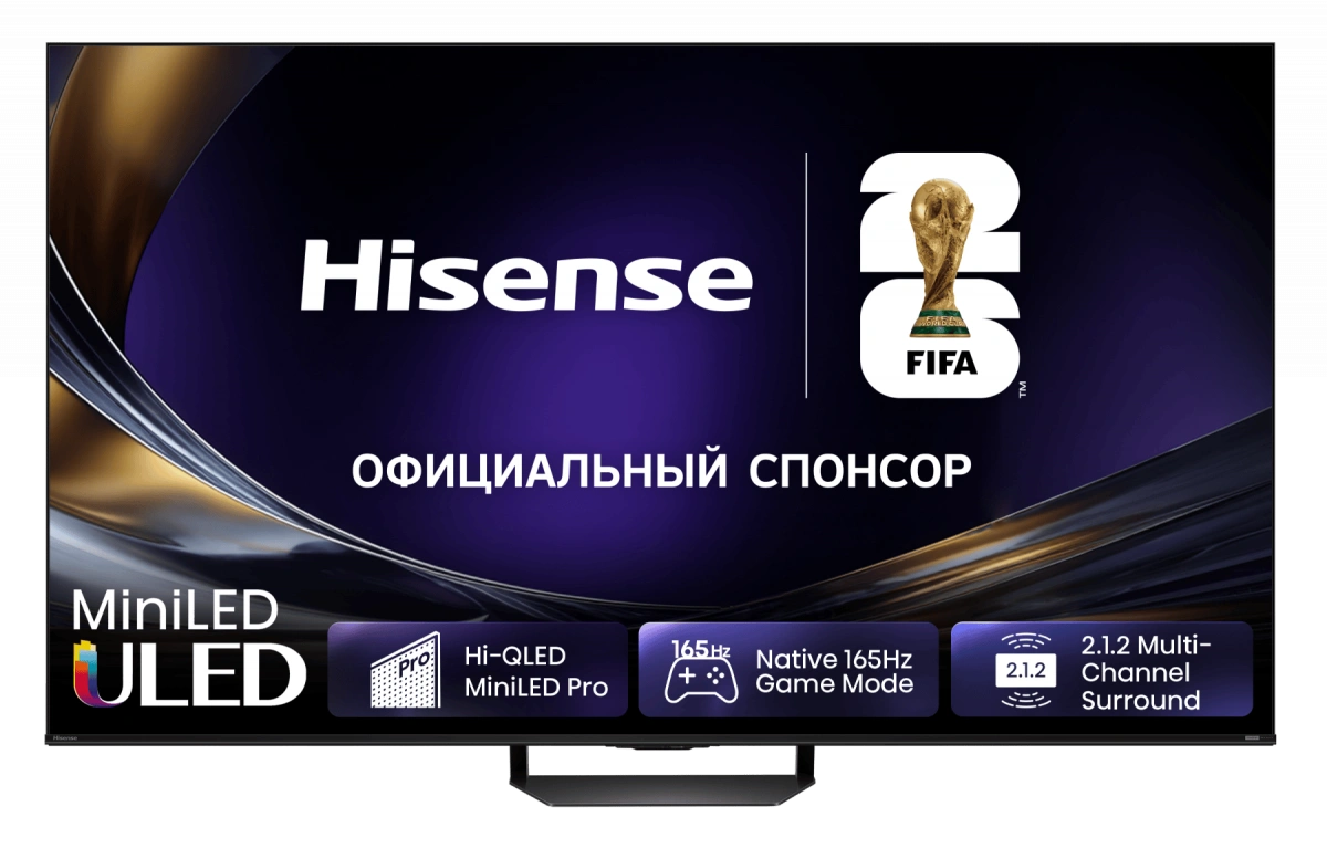 Телевизор Hisense 65U7S Pro (2026) 65" 4K UHD Mini-LED Pro Смарт ТВ, Угольно-серый. Фото 1