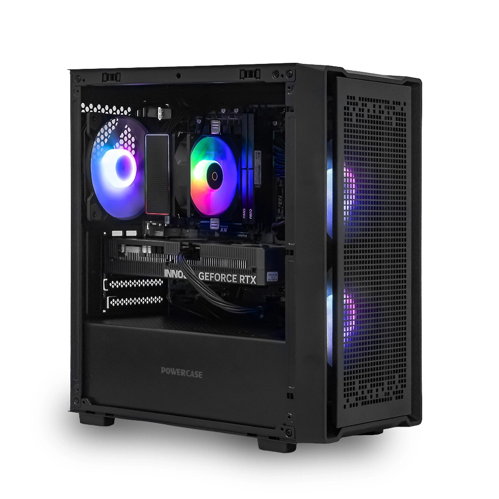 Системный блок CORE S (SM04 Intel Core i3-12100, 16Гб DDR4, RTX5060, SSD 512Гб M.2, Gigabyte H610M-K, 650Вт). Фото 1