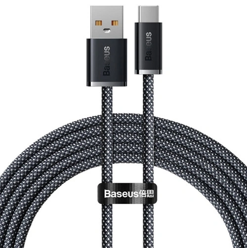 Кабель Baseus Dynamic Series Fast Charging Data Cable USB to Type-C 100Вт 2м, Серый (CALD000716). Фото 1