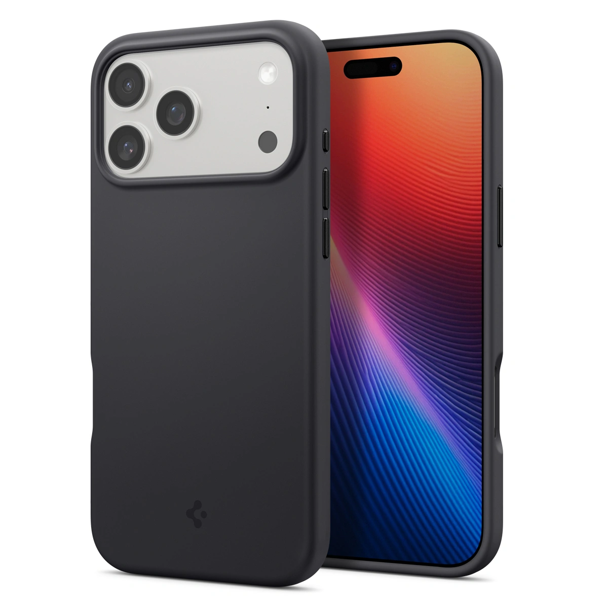 Накладка Spigen Silicone Fit (MagSafe) для iPhone 17 Pro Max, Чёрная матовая (ACS10270). Фото 1