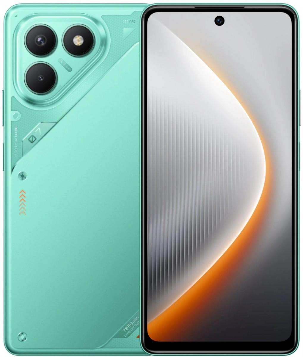 Смартфон Tecno Pova 7 Neo 8/256Gb Neon Cyan (LJ6). Фото 1