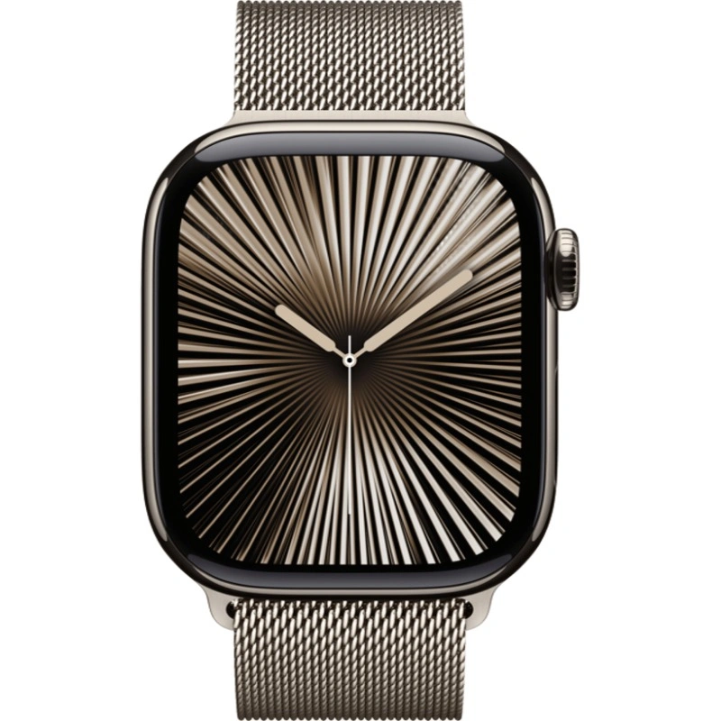 Apple Watch Series 10, 42 мм, Natural Titanium, Миланская петля "Natural" (MWXF3). Фото 2