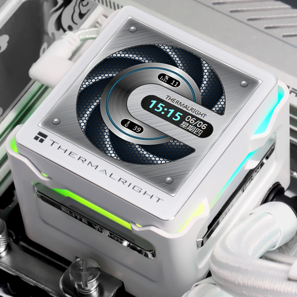 Система охлаждения Thermalright Elite Vision 360 ARGB, Белый (E-VISION-360-WH-ARGB). Фото 9
