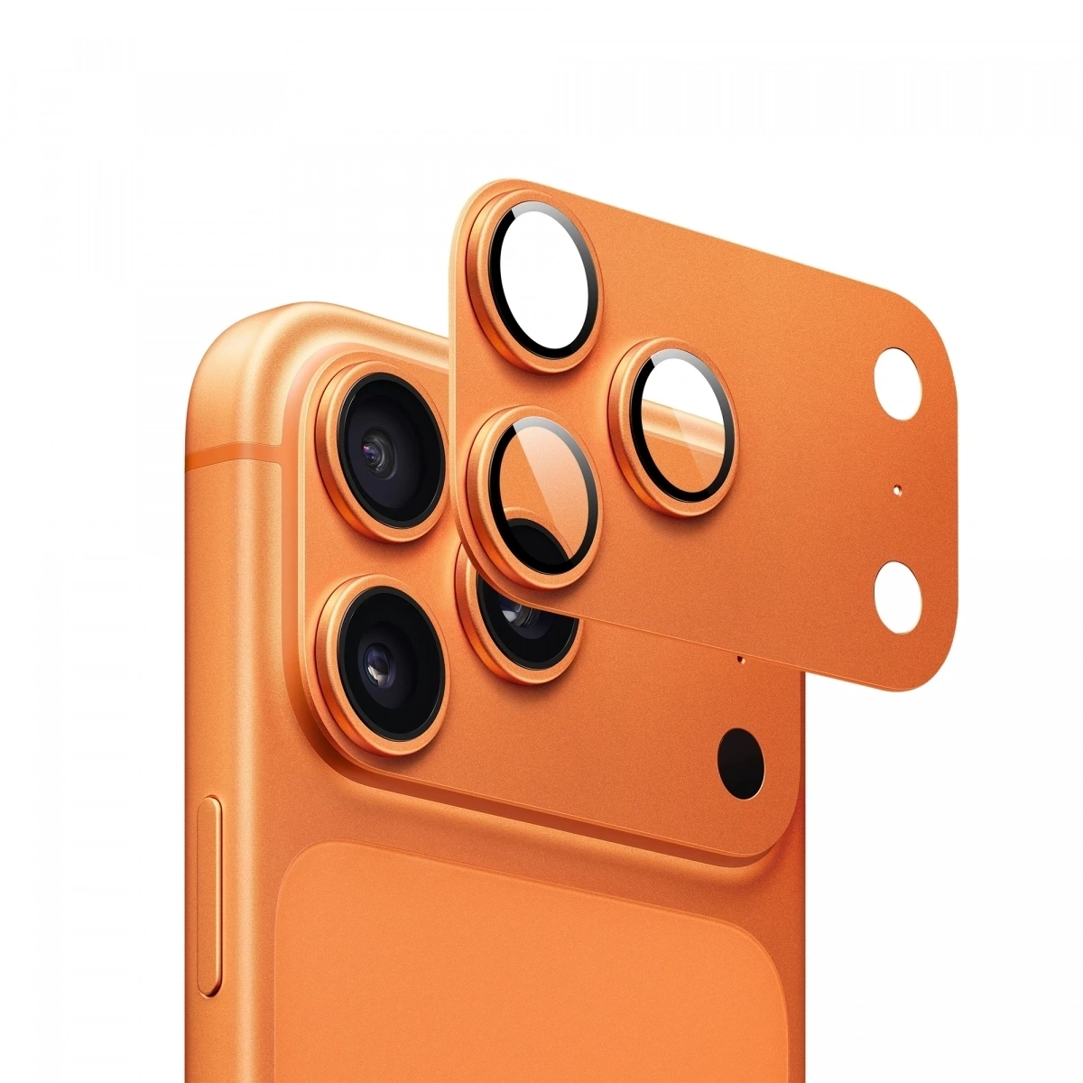 Защитное стекло на камеру Wiwu Armor Deck Lens Protector для iPhone 17 Pro Max, Оранжевое (LG-012). Фото 1