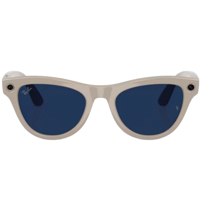Умные очки Ray Ban Skyler (Gen 1) RW4010 Блестящий мелово-серый/Переходящий сапфир M 150-52mm (670/OMF52). Фото 4
