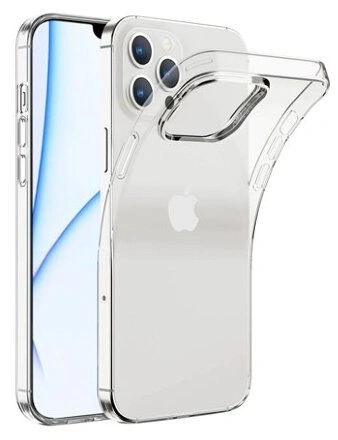 Накладка для iPhone 13 Pro силиконовая, Прозрачная. Фото 1