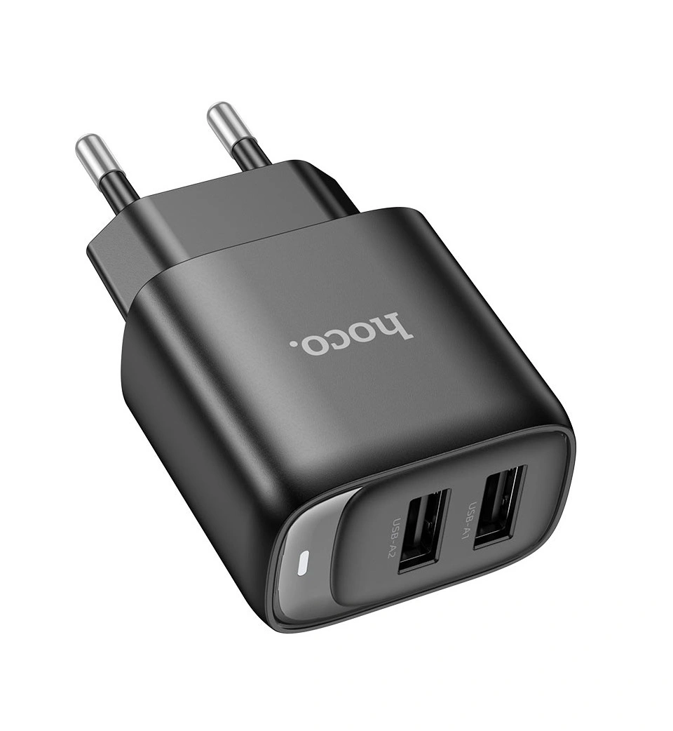 Сетевое зарядное устройство Hoco C141A Smart, Чёрное. Фото 3