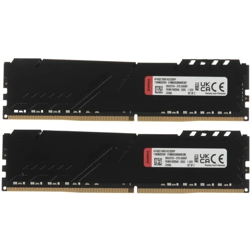 Оперативная память Kingston FURY Beast Black 32Гб, DDR4, 2х16 ГБ, 3200 МГц, CL16-18-18 (KF432C16BB1K2/32). Фото 2