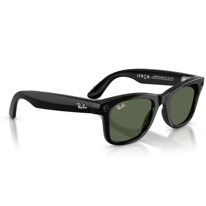 Умные очки Ray Ban Wayfarer (Gen 2) RW4012 Глянцевый чёрный/Зелёный G-15 L 155-53mm (601/7153). Фото 5