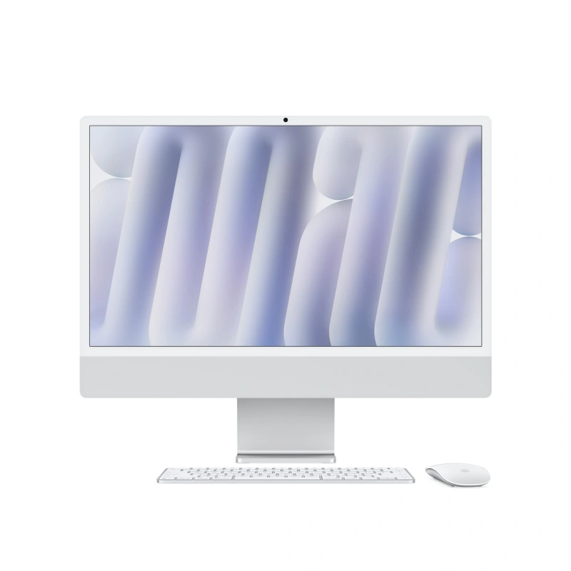 Apple iMac 24" Retina 4,5K, (MWUC3RU/A) (M4, 8-ядер CPU, 8-ядер GPU, 16 ГБ, 256 ГБ SSD, 2024), Серебристый. Фото 2