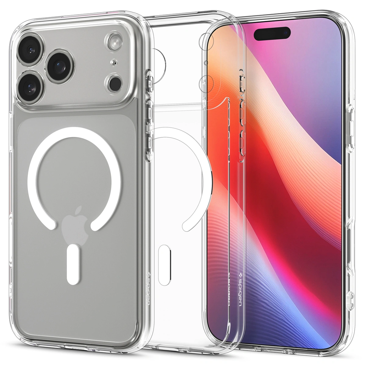 Накладка Spigen Ultra Hybrid MagSafe для iPhone 17 Pro, Прозрачно-белая (ACS10346). Фото 1