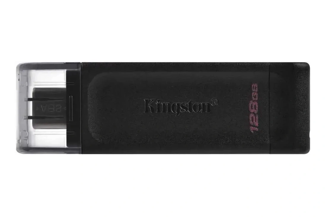 Накопитель Kingston DataTraveler 70, 128GB USB-C 3.2 (DT70/128GB) Чёрный. Фото 2