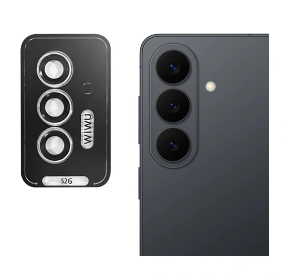Защитное стекло на камеру Wiwu Classic Lens Guard Puro LG-009 для Samsung S26/S26 Plus, Прозрачное. Фото 1