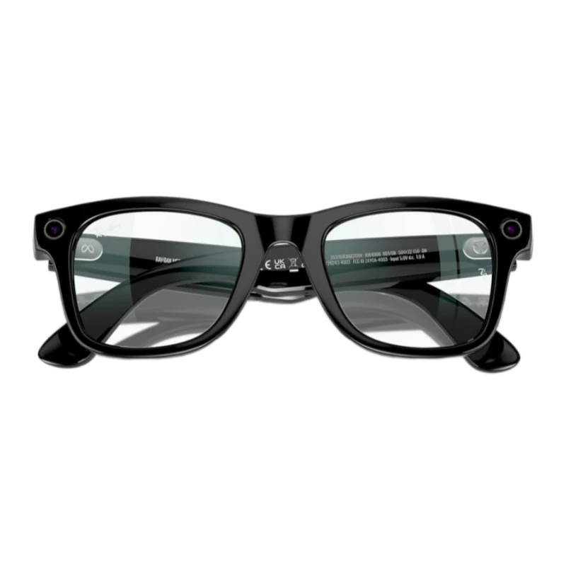 Умные очки Ray Ban Wayfarer RW4008 Shiny Black/Clear 155-53mm (601/SB53). Фото 3