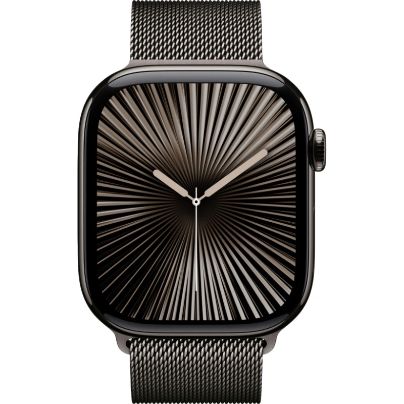 Apple Watch Series 10 GPS + Cellular, 46 мм, Slate Titanium, Миланская петля "Slate", размер S/M (MC7R4). Фото 2