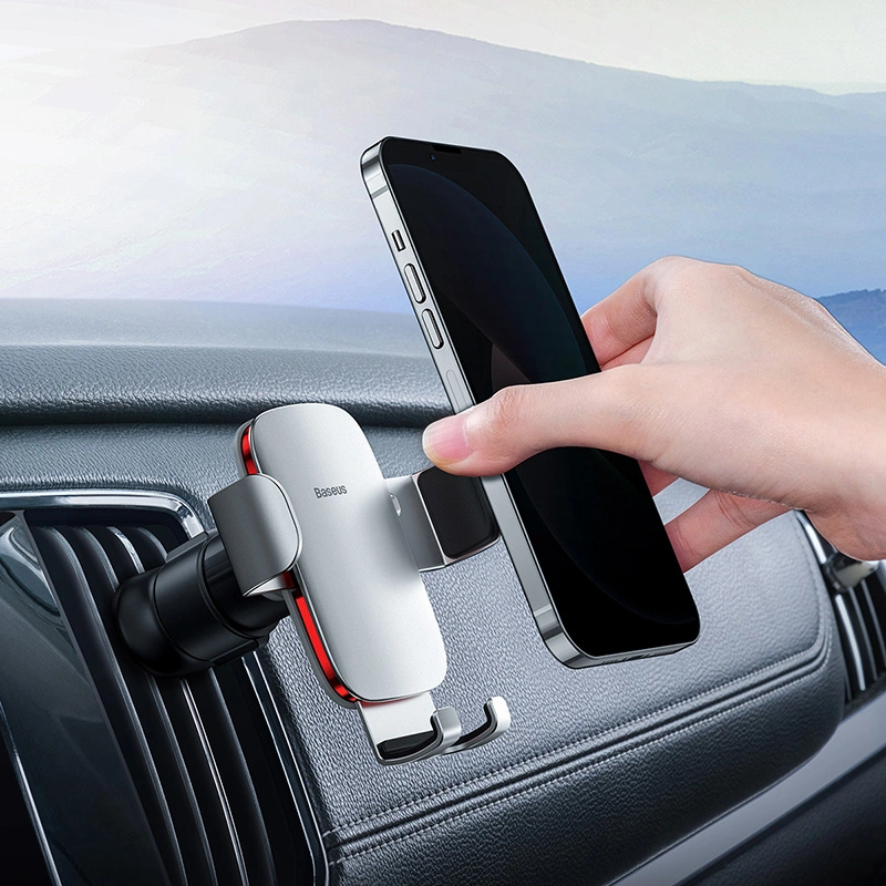 Держатель Baseus Metal Age II Gravity Car Mount, Silver (SUJS000012). Фото 8