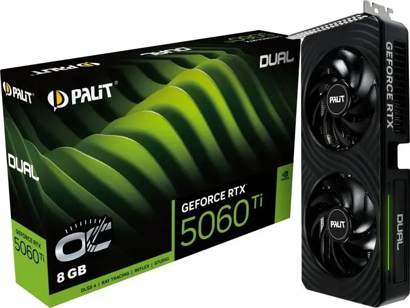 Видеокарта Palit GeForce RTX 5060 Ti Dual OC 8Гб GDDR7 128 bit PCIe 5.0. Фото 5