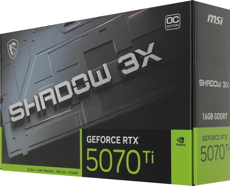 Видеокарта MSI GeForce RTX 5070 Ti SHADOW 3X OC 16GB GDDR7 256 bit PCIe 5.0. Фото 7