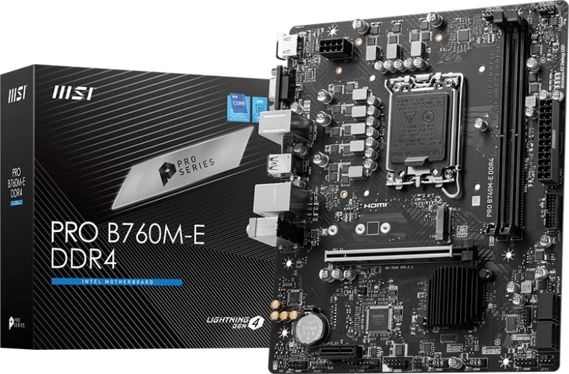 Материнская плата MSI PRO B760M-E DDR4 (LGA 1700, mATX). Фото 5