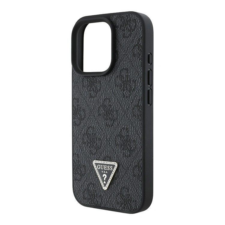 Накладка Guess для iPhone 16 Pro Max Crossbody PU 4G Triangle Diamond logo Hard + Universal Strap Black (GUHCP16XP4TDSCPK), Black. Фото 3