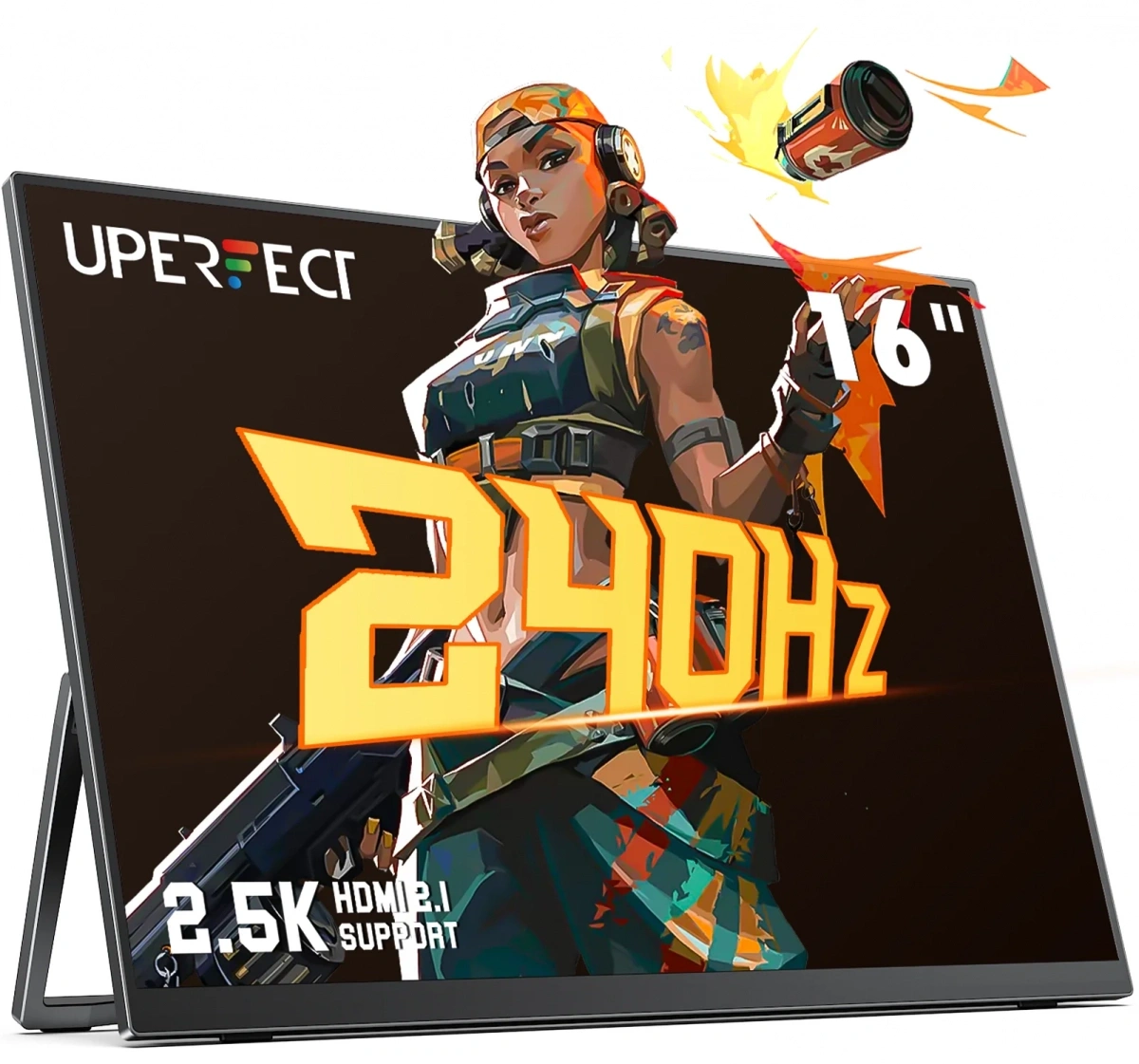 Портативный монитор Uperfect UGame J16 2K (16", 2560x1600, 240Hz, IPS), Чёрный. Фото 1