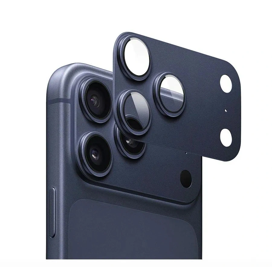 Защитное стекло на камеру Wiwu Armor Deck Lens Protector для iPhone 17 Pro, Тёмно-синие (LG-012). Фото 1