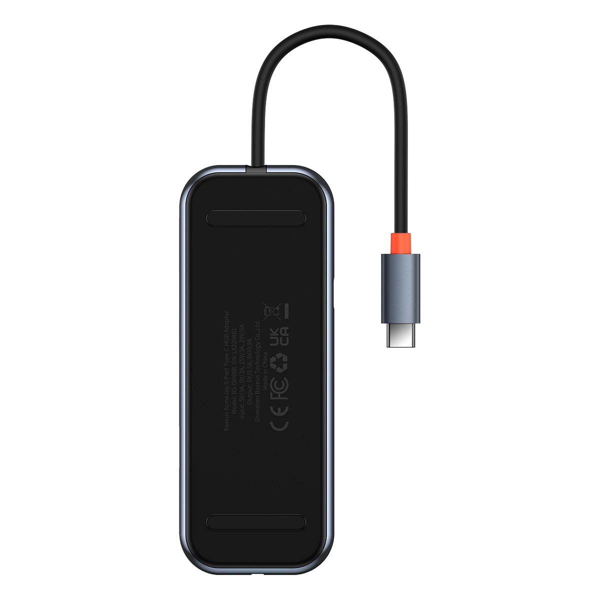 Хаб Baseus AcmeJoy 5-Port Type-C Hub Adapter, Темно-серый (WKJZ010213). Фото 2