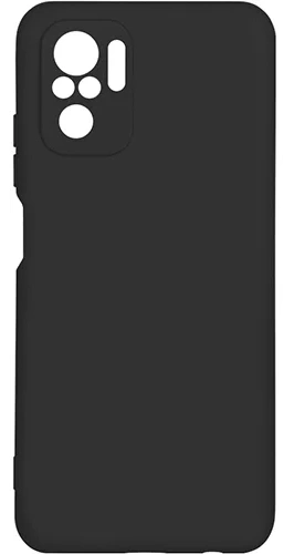 Накладка Silicone Case для Redmi Note 10/10S/M5s, Чёрная. Фото 1