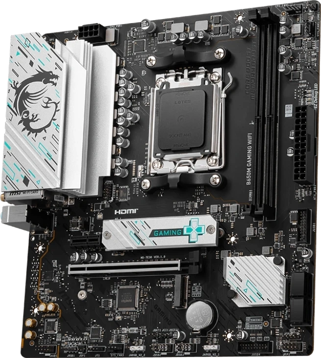 Материнская плата MSI B650M GAMING WIFI (AM5, mATX). Фото 2