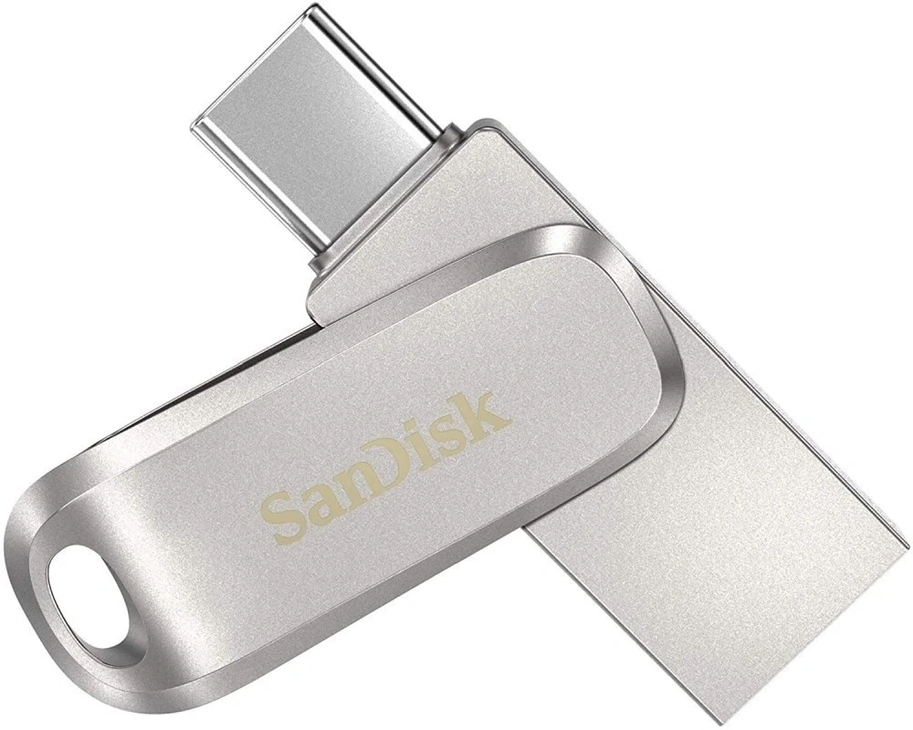 Накопитель SanDisk Ultra Dual Drive Luxe 128Гб, Silver (SDDDC4-128G-G46). Фото 2