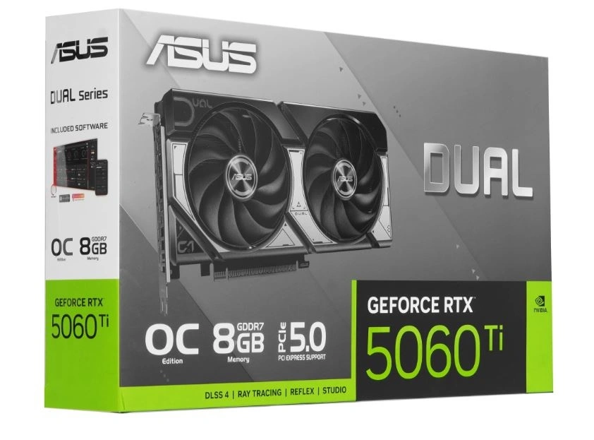 Видеокарта ASUS GeForce RTX 5060 Ti DUAL OC 8GB GDDR7 128 bit PCIe 5.0. Фото 6