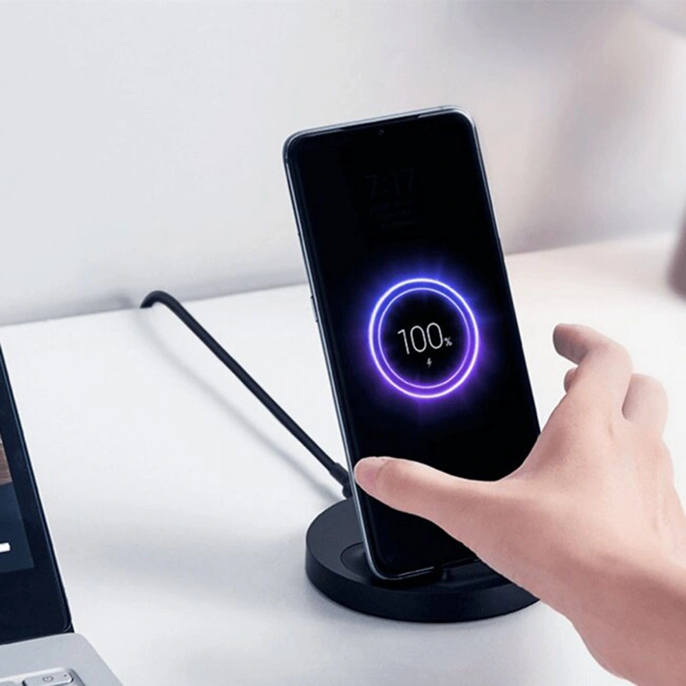 Беспроводное зарядное устройство Xiaomi Mi 20W Wireless Charging Stand WPC02ZM, Black (GDS4130CN/GD54145GL). Фото 4