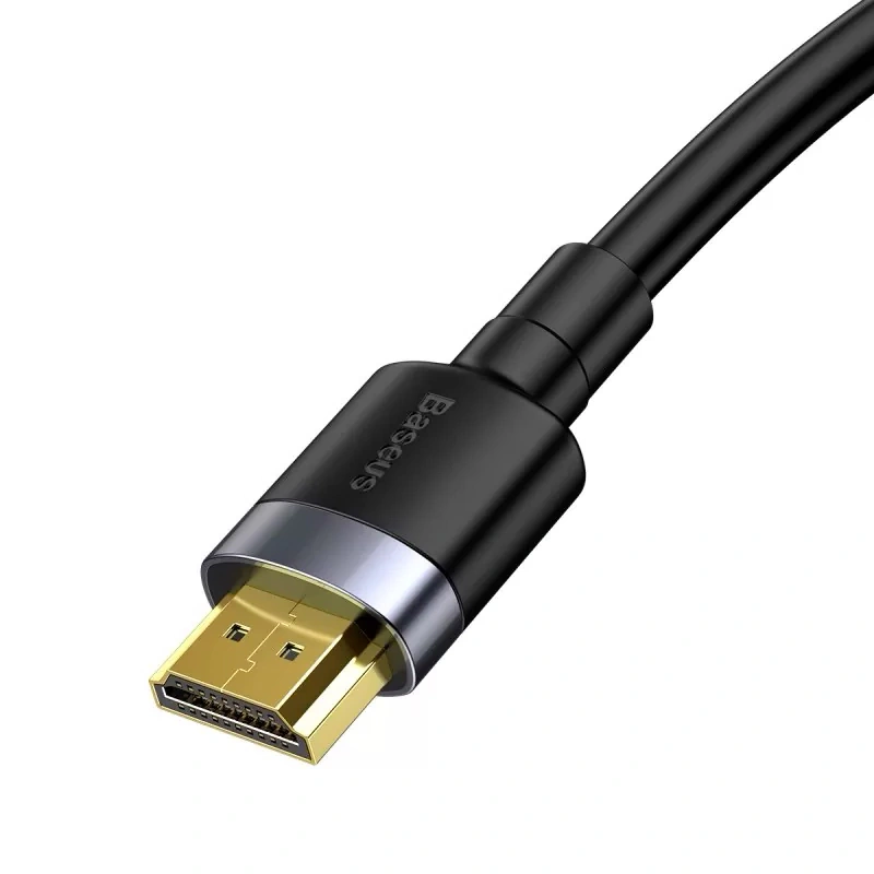 Кабель Baseus Cafule 4KHDMI Male To 4KHDMI Male Adapter Cable 5м, Чёрный (CADKLF-H01). Фото 2
