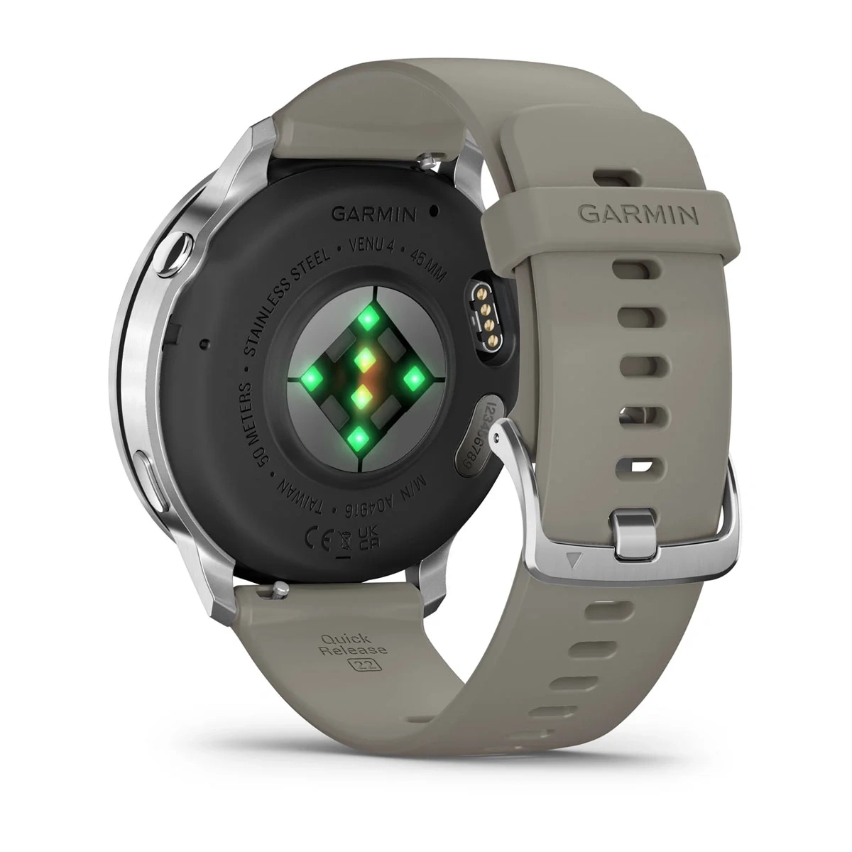 Умные часы Garmin Venu 4 45мм Серебристые с серым силиконовым ремешком (010-03014-41). Фото 5