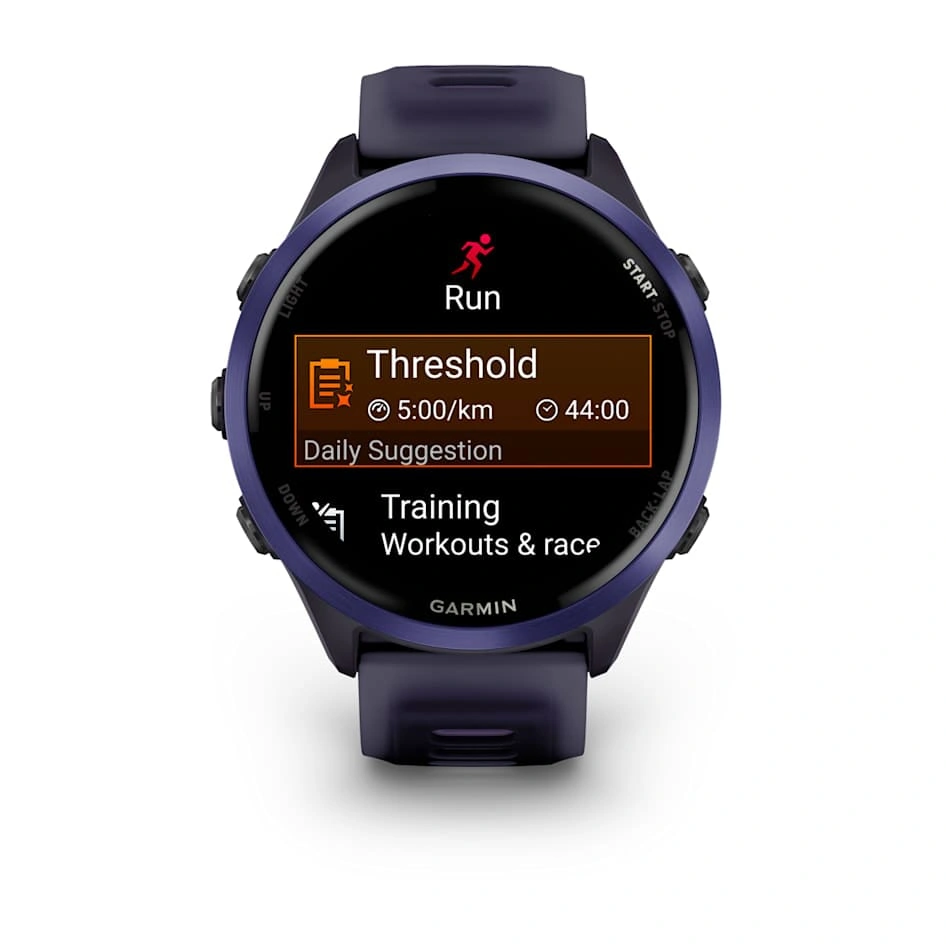 Умные часы Garmin Forerunner 570 47mm Indigo Aluminum with Translucent Imperial Purple Silicone (010-02971-02). Фото 4