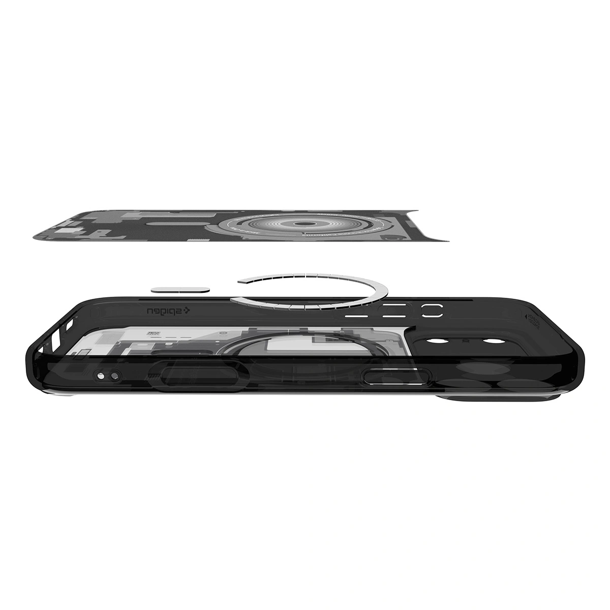 Накладка Spigen Ultra Hybrid (MagSafe) для iPhone 17 Pro Max, Чёрная (ACS10289). Фото 7