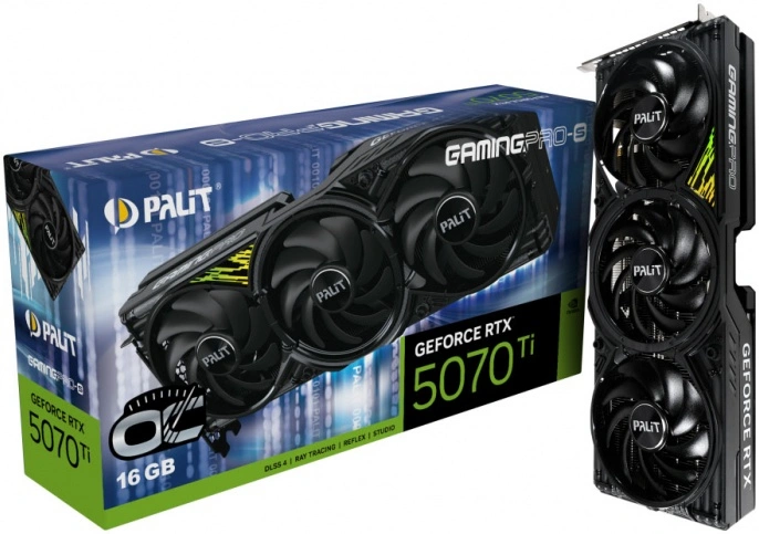 Видеокарта Palit GeForce RTX 5070 Ti GamingPro-S OC 16Гб GDDR7 256 bit PCIe 5.0. Фото 5