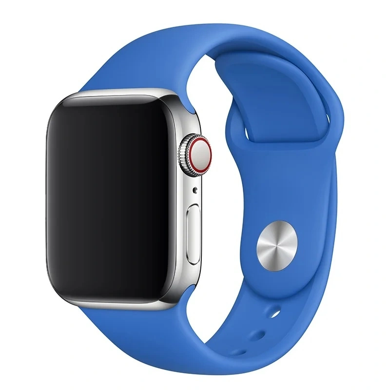 Ремешок силиконовый для Apple Watch 38/40/41/42мм, Васильковый. Фото 1