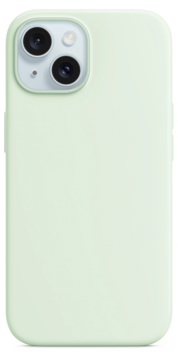 Накладка Silicone Case With MagSafe для iPhone 15, Soft Mint. Фото 1